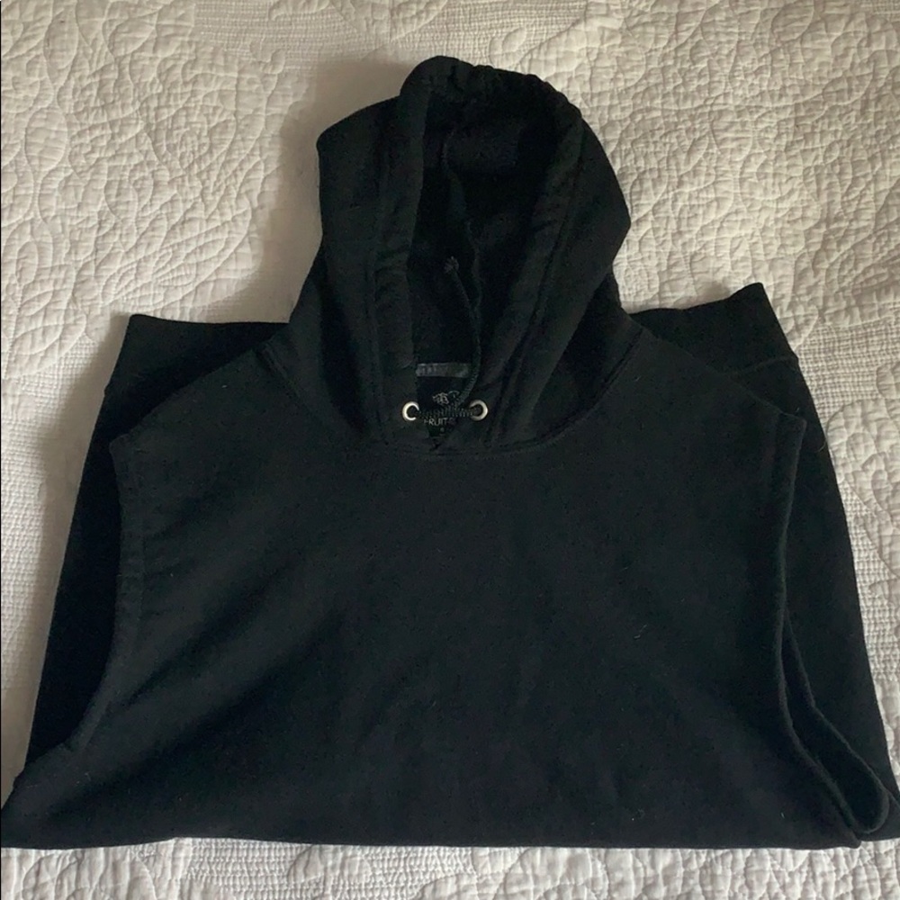Black cutoff hoodie
